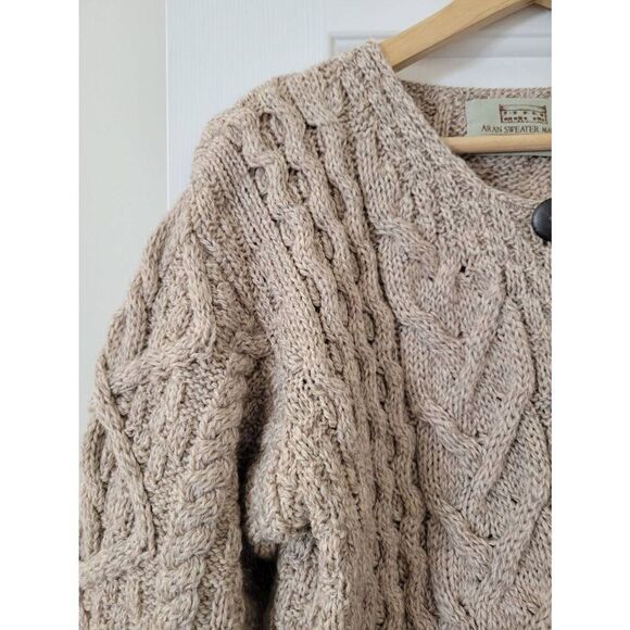 Aran Sweater Market Cable Knit Cardigan S - Picture 8 of 9